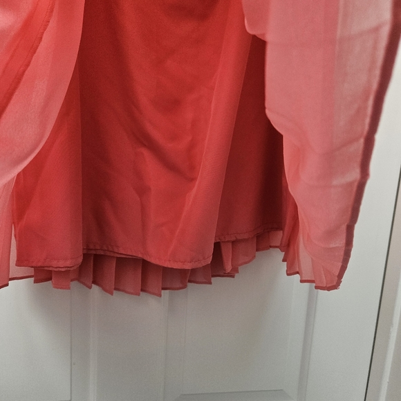 Ann Taylor pleated below-the-knee skirt size 10 Peach Blush color - Picture 4 of 4